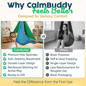 Sensory Swing for Kids Indoor - Calming Cocoon Therapy Swing 360° Hardware - Holds 300lbs - Indoor Outdoor Sensory Hammock - Autism ADHD SPD Trusted Sensory Support