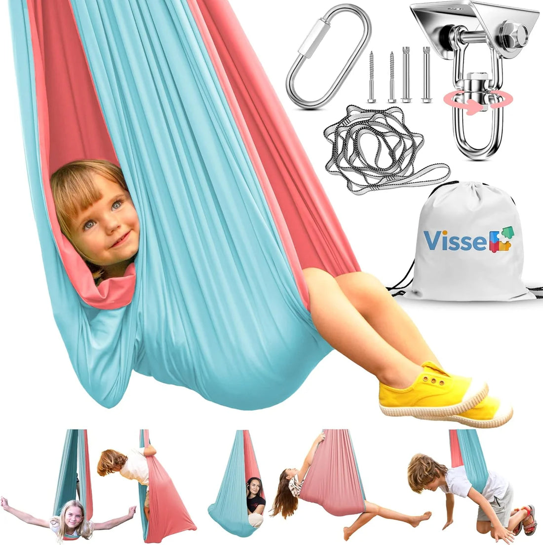 VISSE Sensory Swing in Pink/Blue